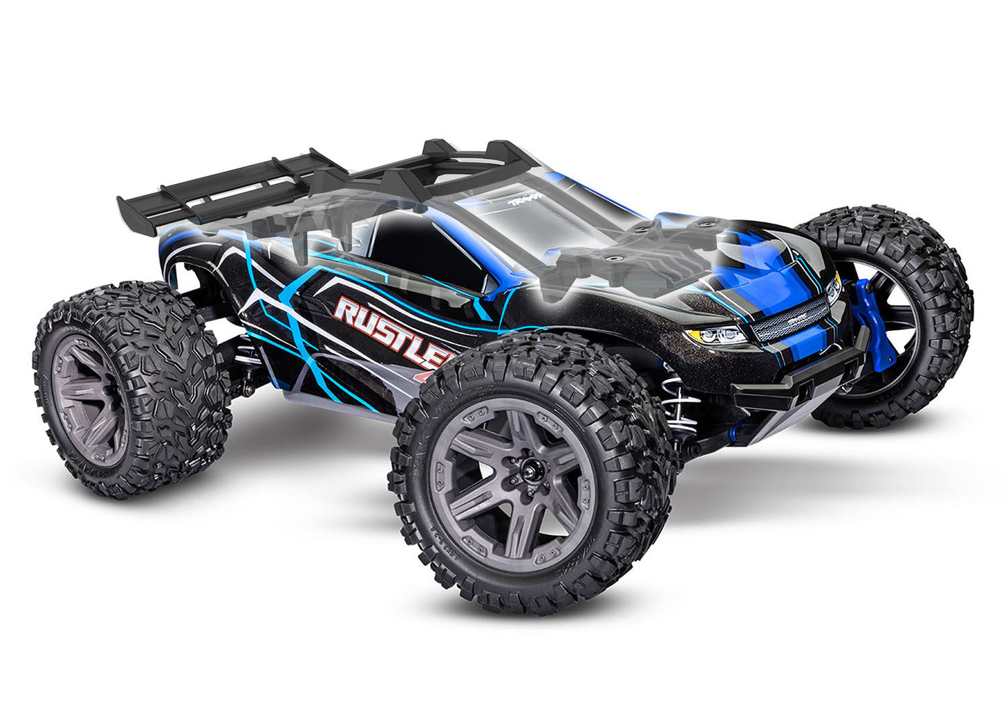 1/10 Rustler 4x4, 4WD, BL-2s, RTR: Red