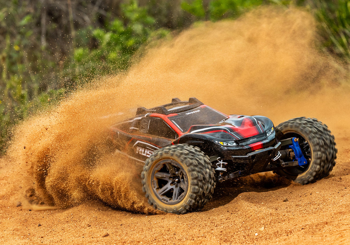 1/10 Rustler 4x4, 4WD, BL-2s, RTR: Red