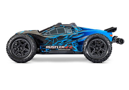 1/10 Rustler, 4WD, VXL (Requires battery & charger): Blue