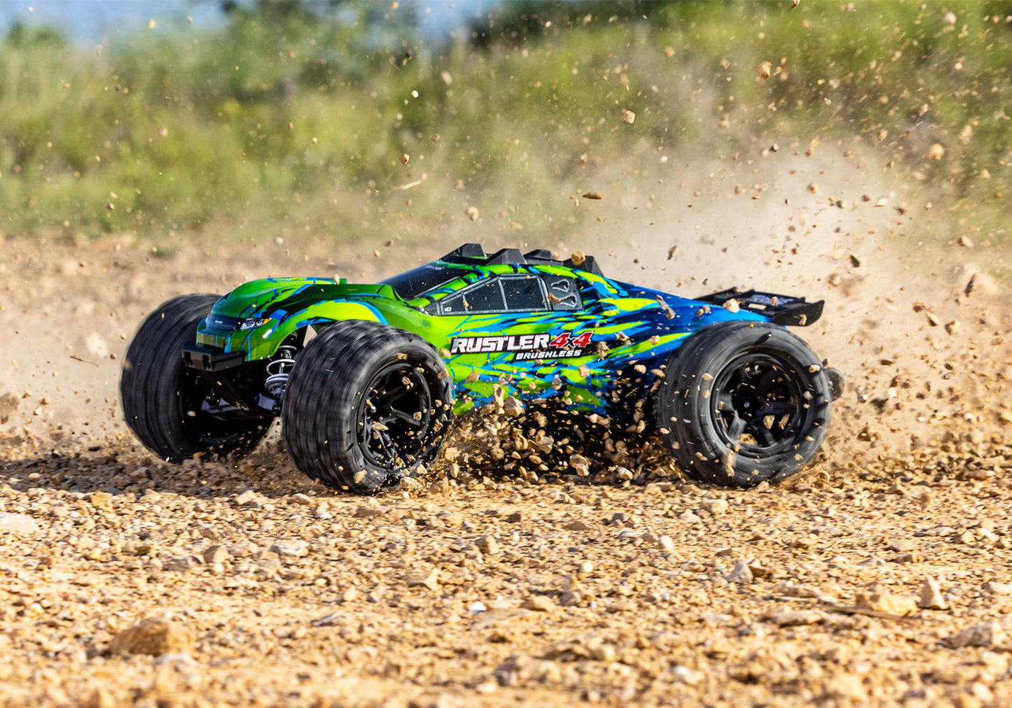 1/10 Rustler, 4WD, VXL (Requires battery & charger): Green