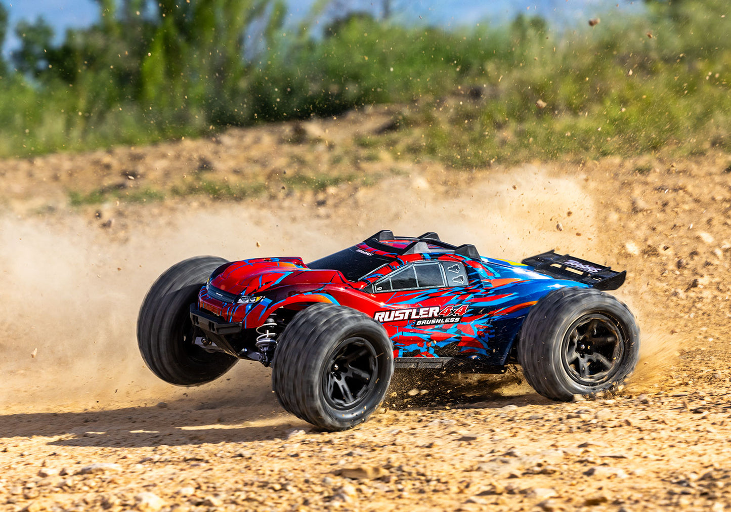 1/10 Rustler, 4WD, VXL (Requires battery & charger): Red