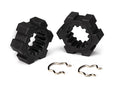 Traxxas 24 mm Splined Hex Wheel Hubs 7756-BLK, two hubs with two hex clips