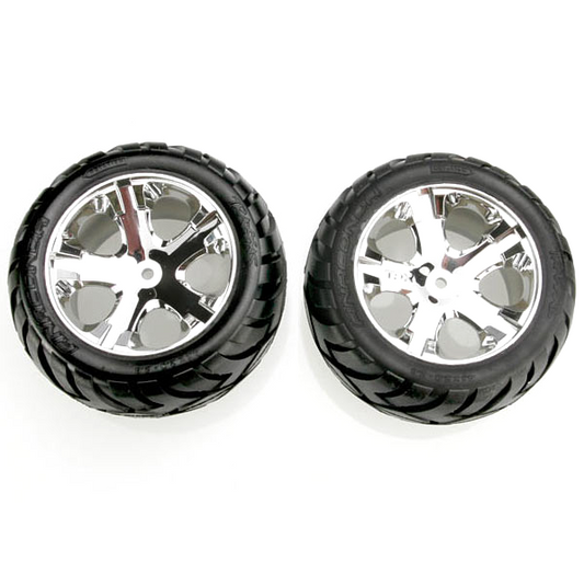 Anaconda Tire/ AllStar Wheels Chrome (2): Rear