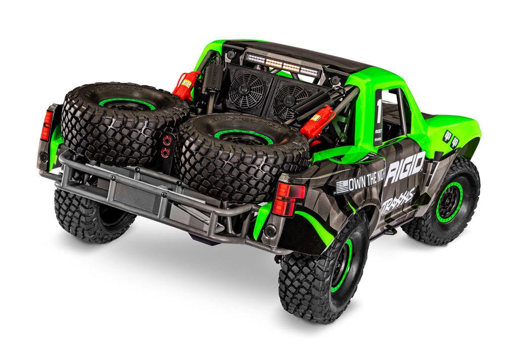 1/8 Unlimited Desert Racer, W/Lights 4WD, (Requires battery & charger): Rgid Green /Black