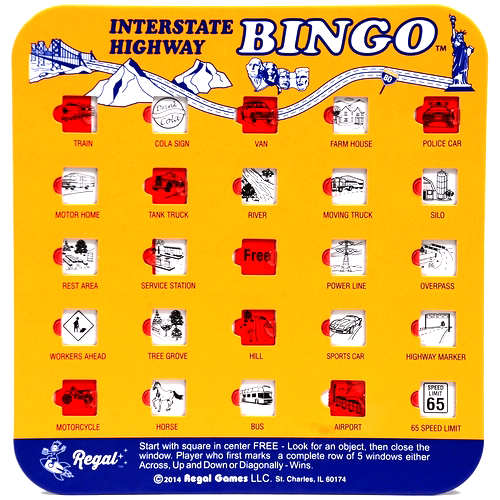 Travel Bingo Cards