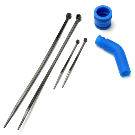 Pipe Coupler,Blue Molded/Exhaust Deflecter: Slayer