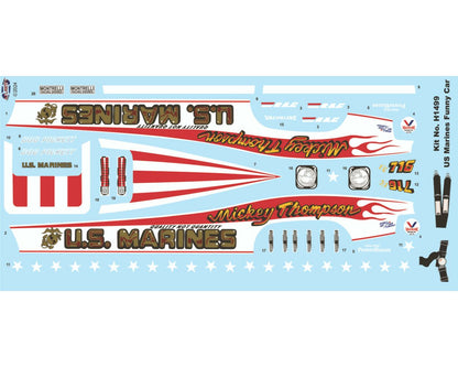 1/16 Mickey Thompson Marines Funny Car Plastic Model Kit