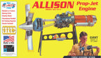 1/10 Allison Model 501-D13 Prop-Jet Engine Plastic Model Kit, Skill Level 3