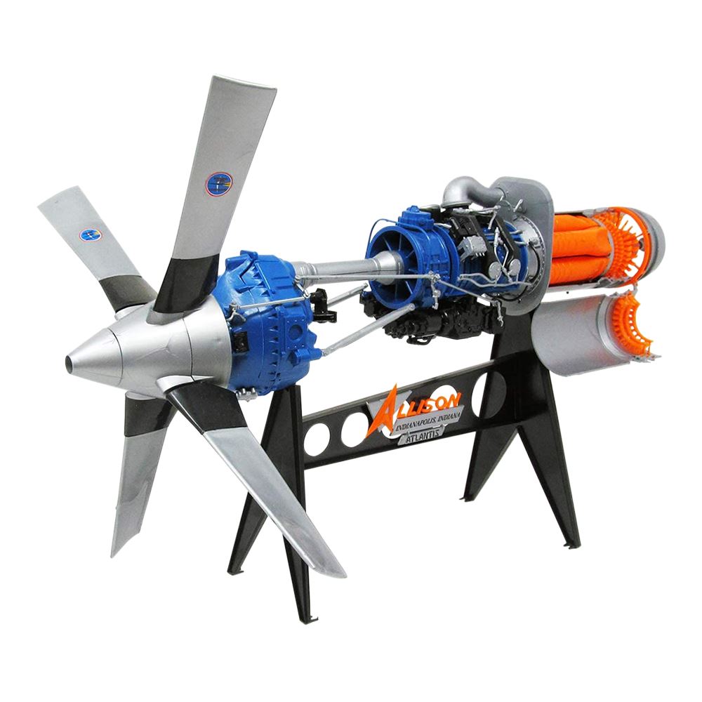 1/10 Allison Model 501-D13 Prop-Jet Engine Plastic Model Kit, Skill Level 3