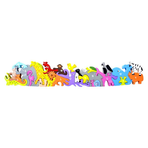 23.25" x 5" 26PC Alphabet Animal Puzzle