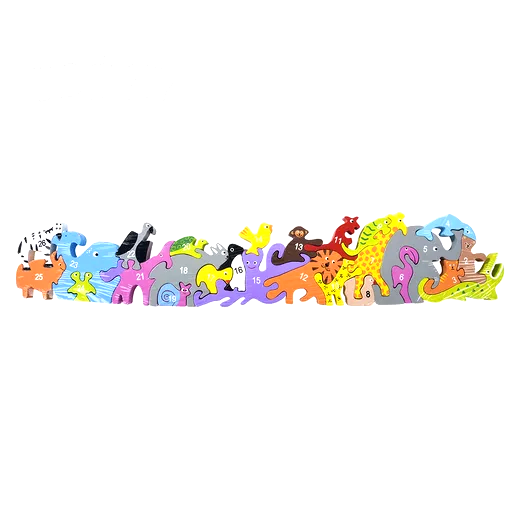 23.25" x 5" 26PC Alphabet Animal Puzzle
