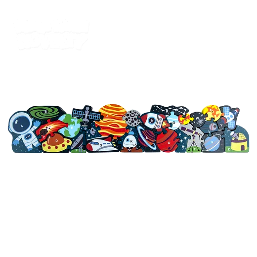 23.25" x 5" 26PC Alphabet Outer Spacel Puzzle