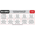 Du-Bro 6-32 Hardware Assortment Kit (204 pcs set) (dubak102)