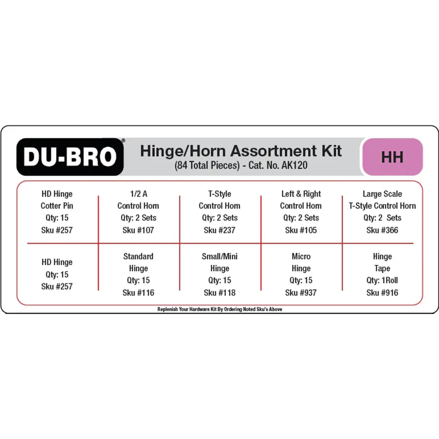 Hinges & Horns Assortment Kit (84 pcs set)