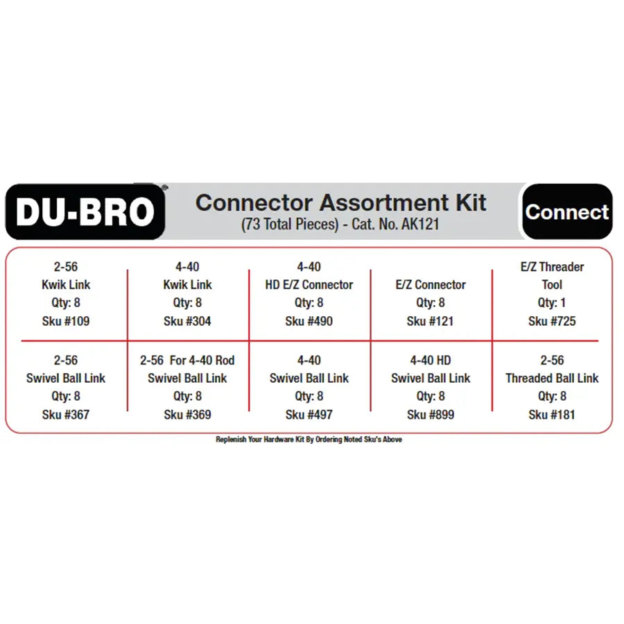 Du-Bro Connectors Assortment Kit (73 pcs set) (dubak121)
