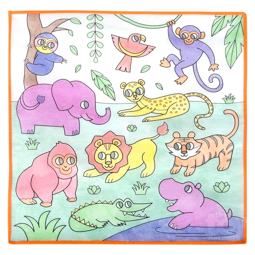 Zoo Washable Doodle Mat 19.5"
