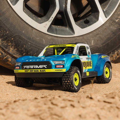 1/12 Mojave GROM Small Scale 4x4 DT RTR (Includes battery and charger) Blue/White: ARA2104T2