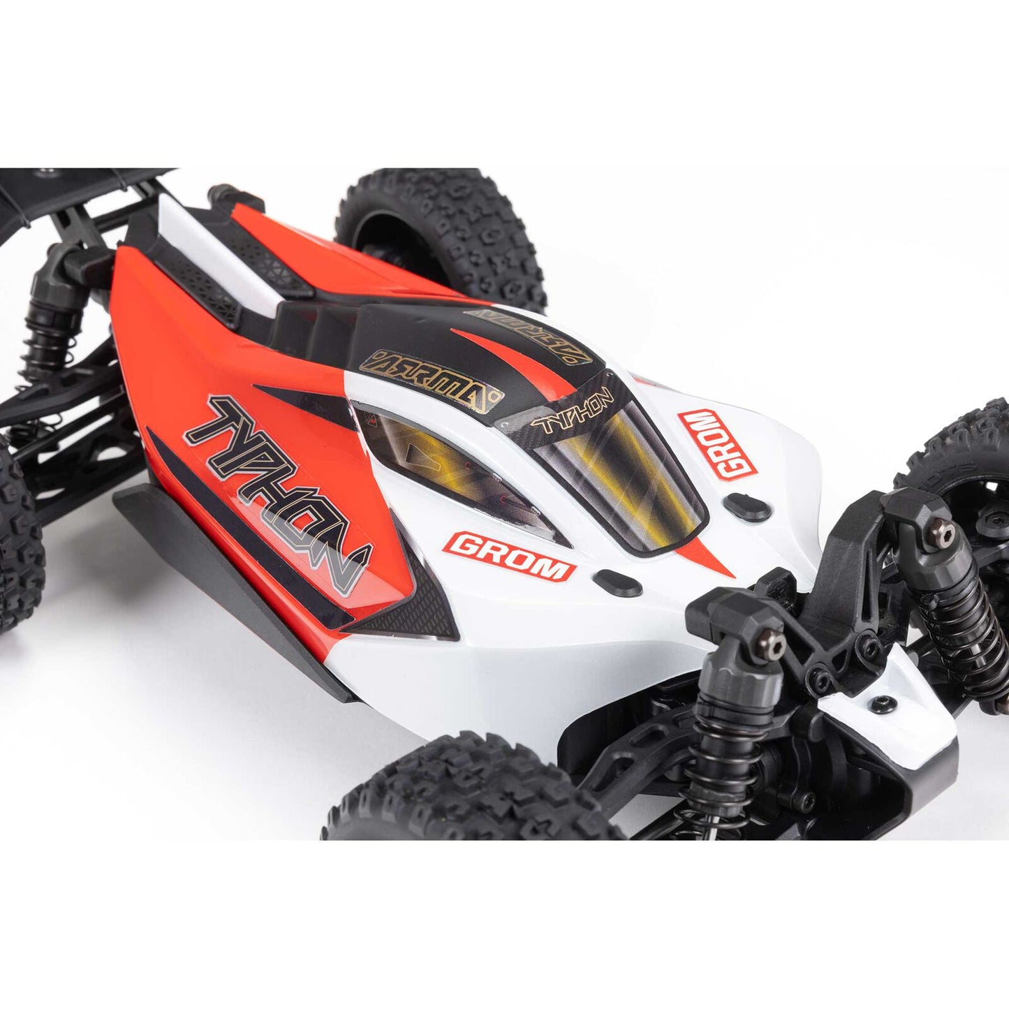 1/12 Typhon GROM Small Scale 4x4 Buggy (Includes battery and charger) Red/White: ARA2106T2