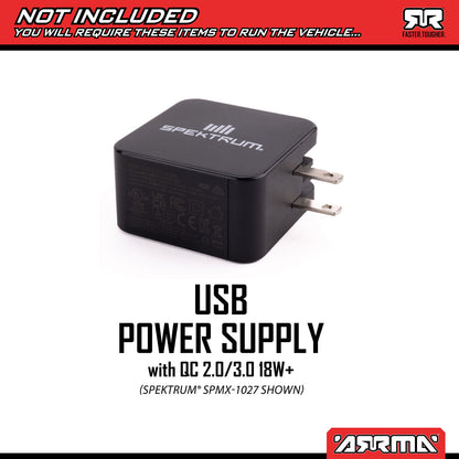 1/16 Quake GROM Small Scale 4x4 MT (Includes battery and charger) Red: ARA2137T1