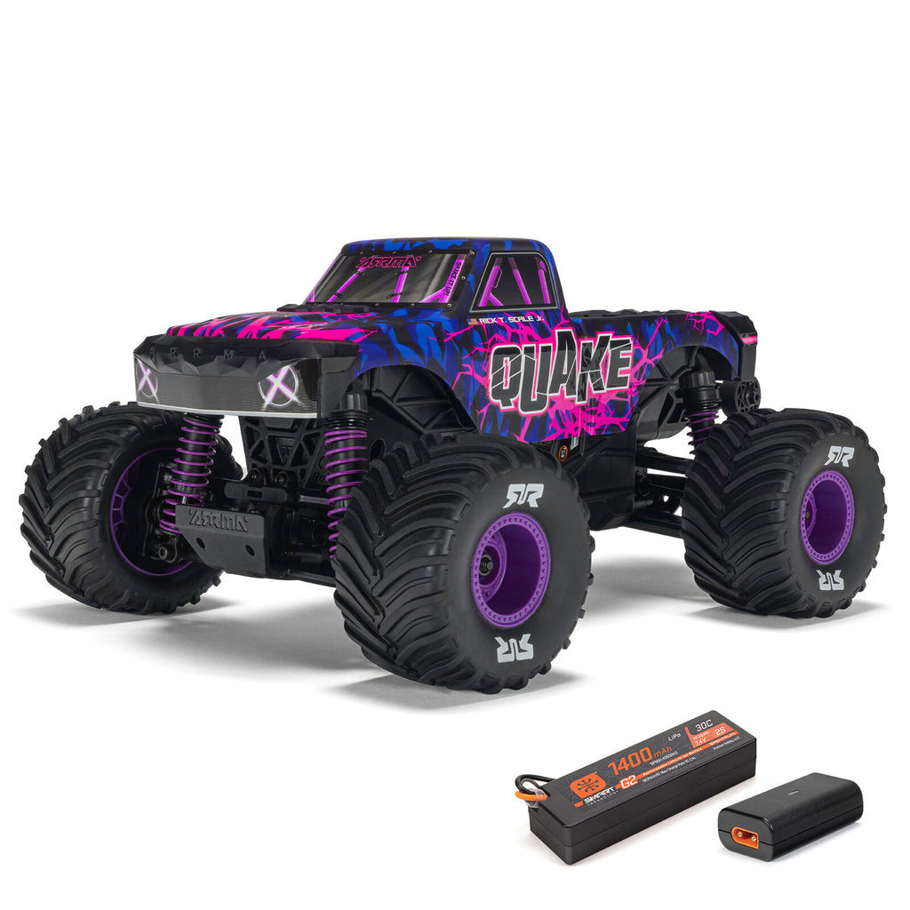 ARRMA 1/16 Quake GROM 4x4 RTR Brushed Monster Truck (Battery & Charger Included), Purple (ARA2137T3)