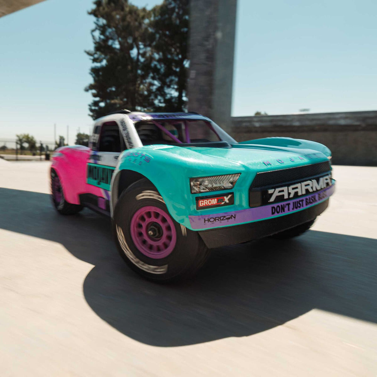 ARRMA 1/16 Mojave GROM 223S DSC 4x4 RTR Brushless Desert Truck, Teal (Battery & Charger Included)