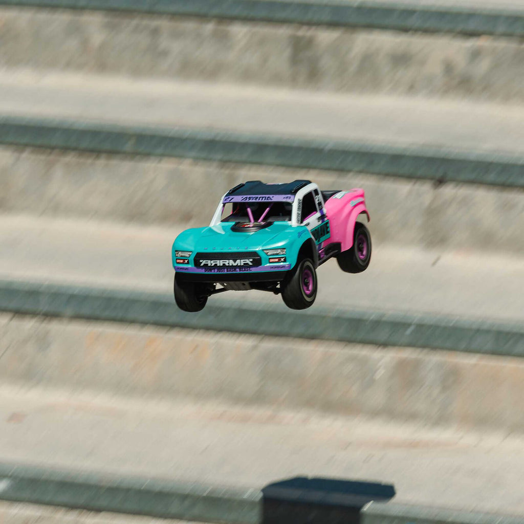 ARRMA 1/16 Mojave GROM 223S DSC 4x4 RTR Brushless Desert Truck, Teal (Battery & Charger Included)