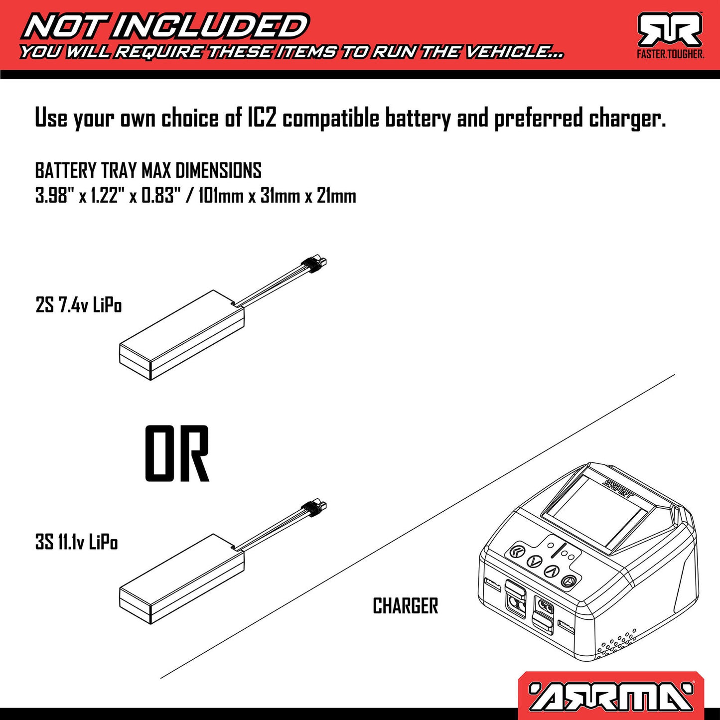 1/16 Mojave GROM Brushless 4x4 Buggy (Needs battery and charger) Black: ARA2304T1