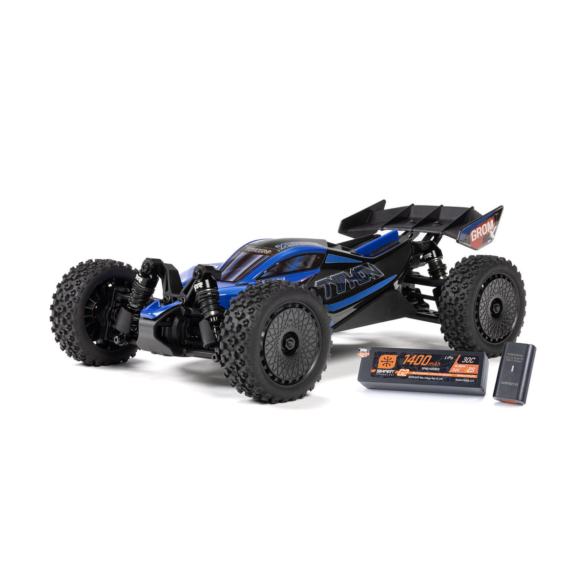 1/14 Typhon GROM Brushless 4x4 Buggy Blue (Includes battery and charger): ARA2306ST2