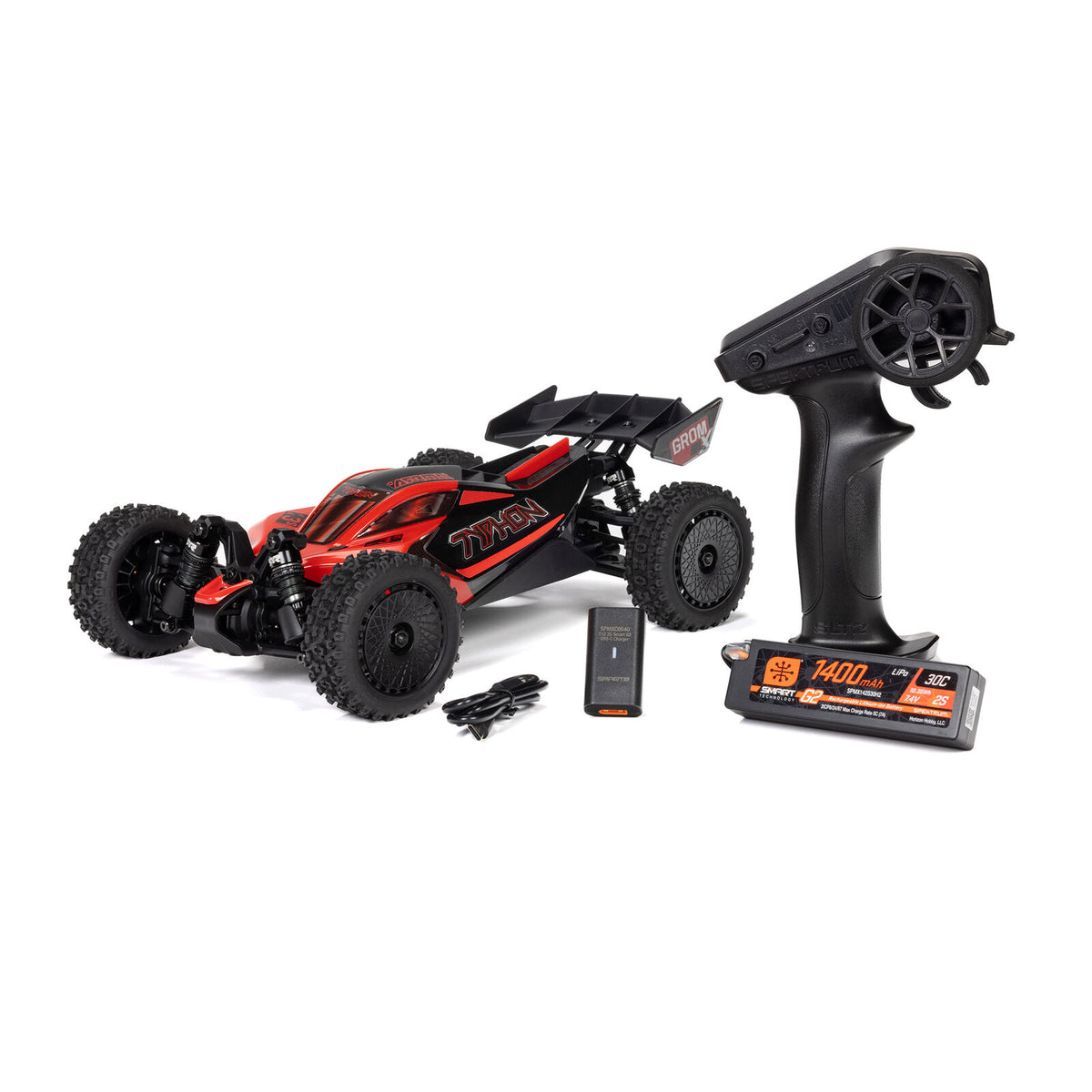 1/14 Typhon GROM Brushless 4x4 Buggy Red (Includes battery and charger) : ARA2306ST1