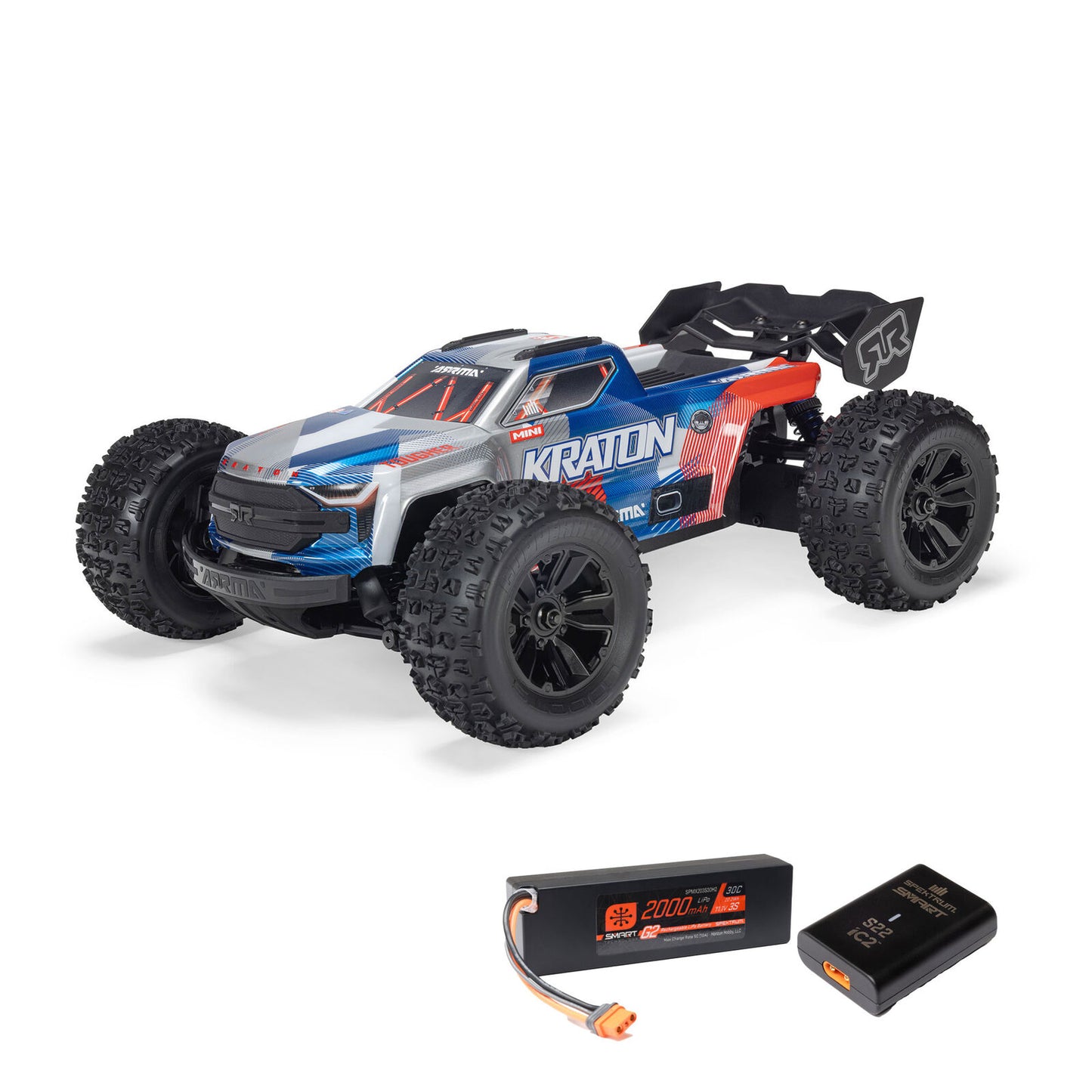 1/16 Mini KRATON 3S DSC 4X4 Brushless Speed Truck , Red/Blue