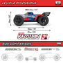 1/16 Mini KRATON 3S DSC 4X4 Brushless Speed Truck , Red/Blue