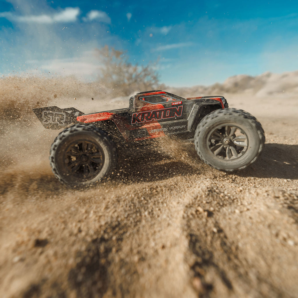 1/16 Mini KRATON 3S DSC 4X4 Brushless Speed Truck , Black/Red (Needs battery and charger):ARA250