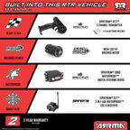 1/10 VORTEKS 2wd w/battery & charger Orange: ARA3205ST1
