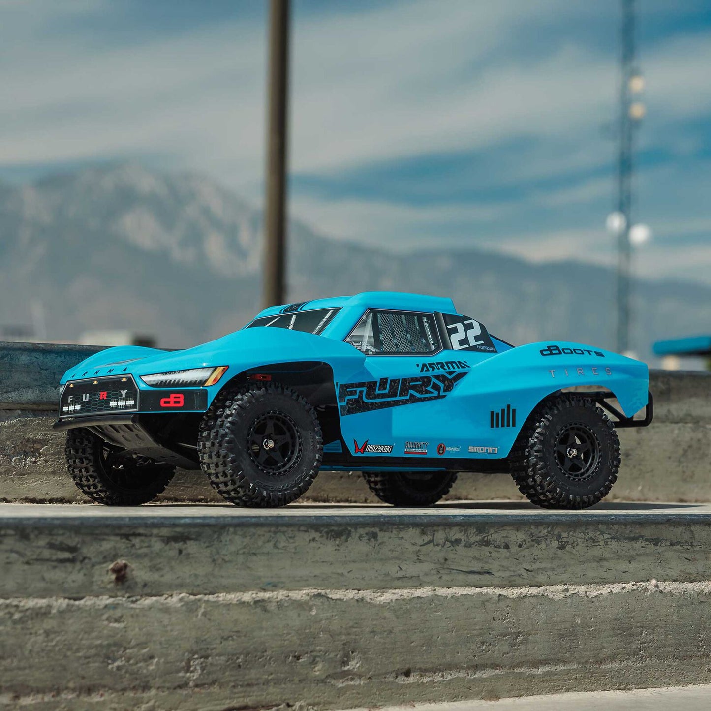 1/10 FURY 2wd w/battery & charger Blue: ARA3221ST2