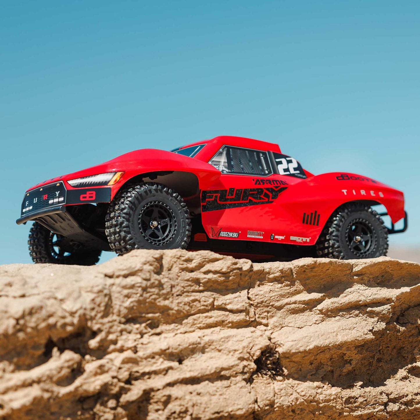 1/10 FURY 2wd w/battery & charger Red: ARA3221ST1