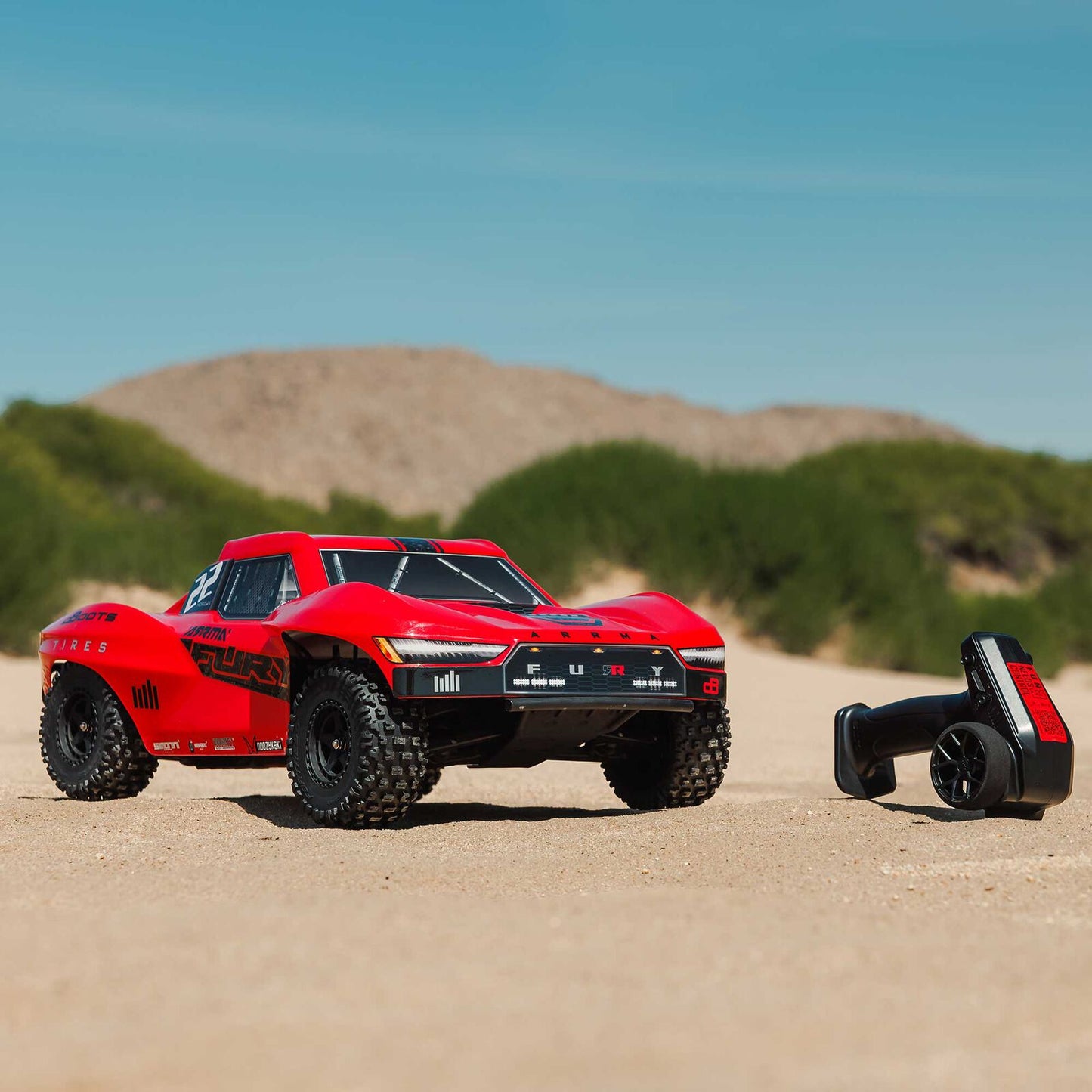 1/10 FURY 2wd w/battery & charger Red: ARA3221ST1