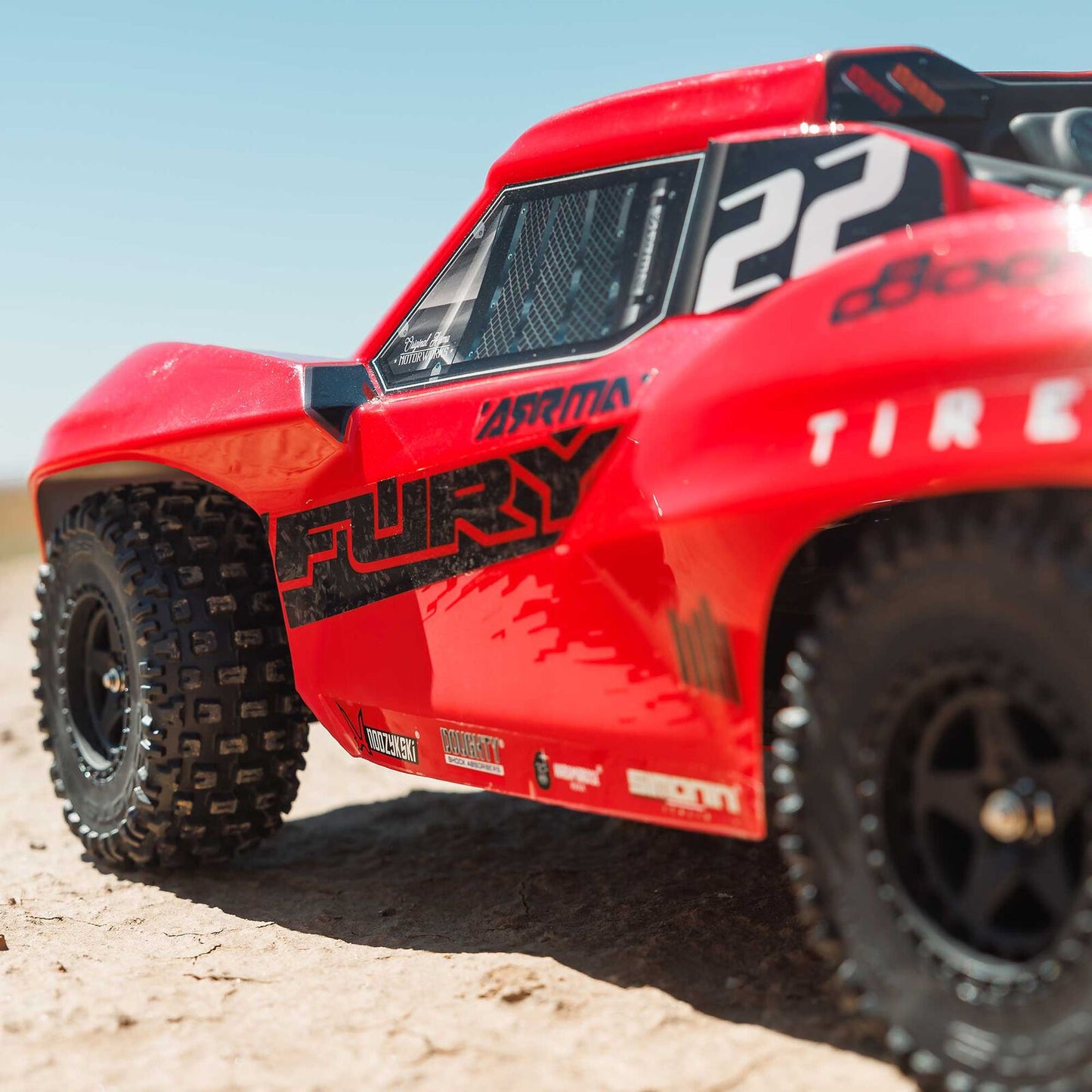 1/10 FURY 2wd w/battery & charger Red: ARA3221ST1