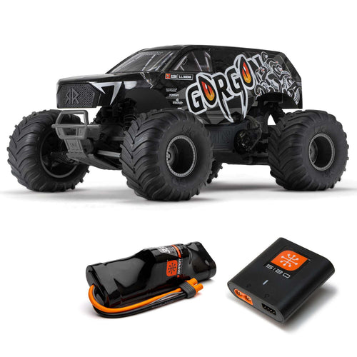 ARRMA 1/10 GORGON 4X2 Monster Truck Kit (includes battery and charger): Black (ARA3230SKT1)