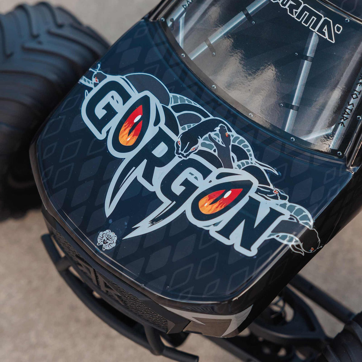 1/10 GORGON 4X2 Monster Truck Kit (includes battery and charger): Black: ARA3230SKT1