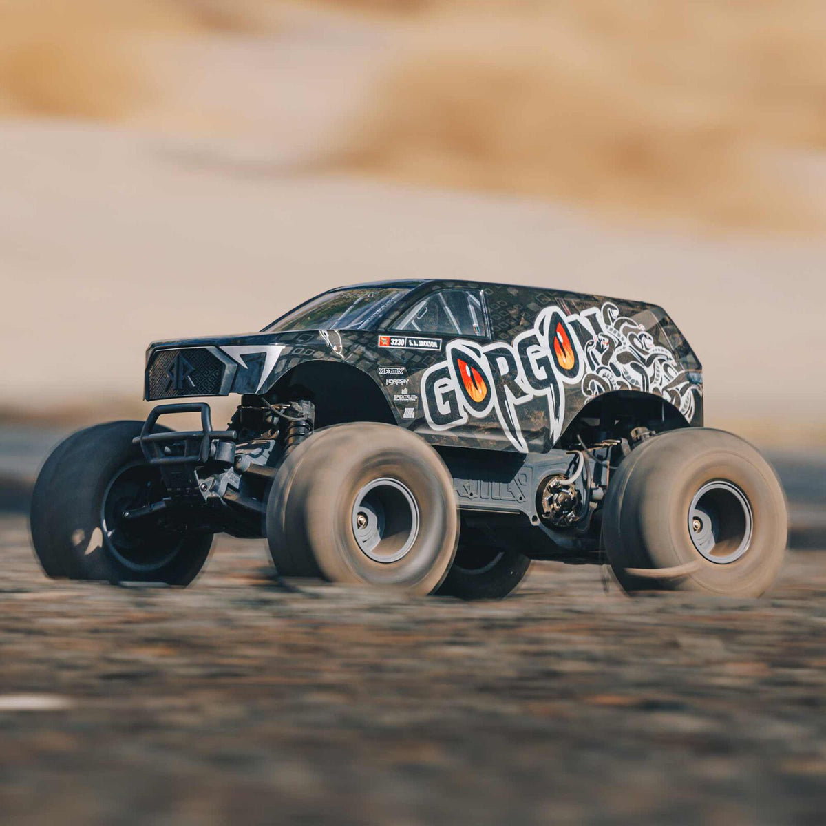 1/10 GORGON 4X2 Monster Truck Kit (includes battery and charger): Black: ARA3230SKT1