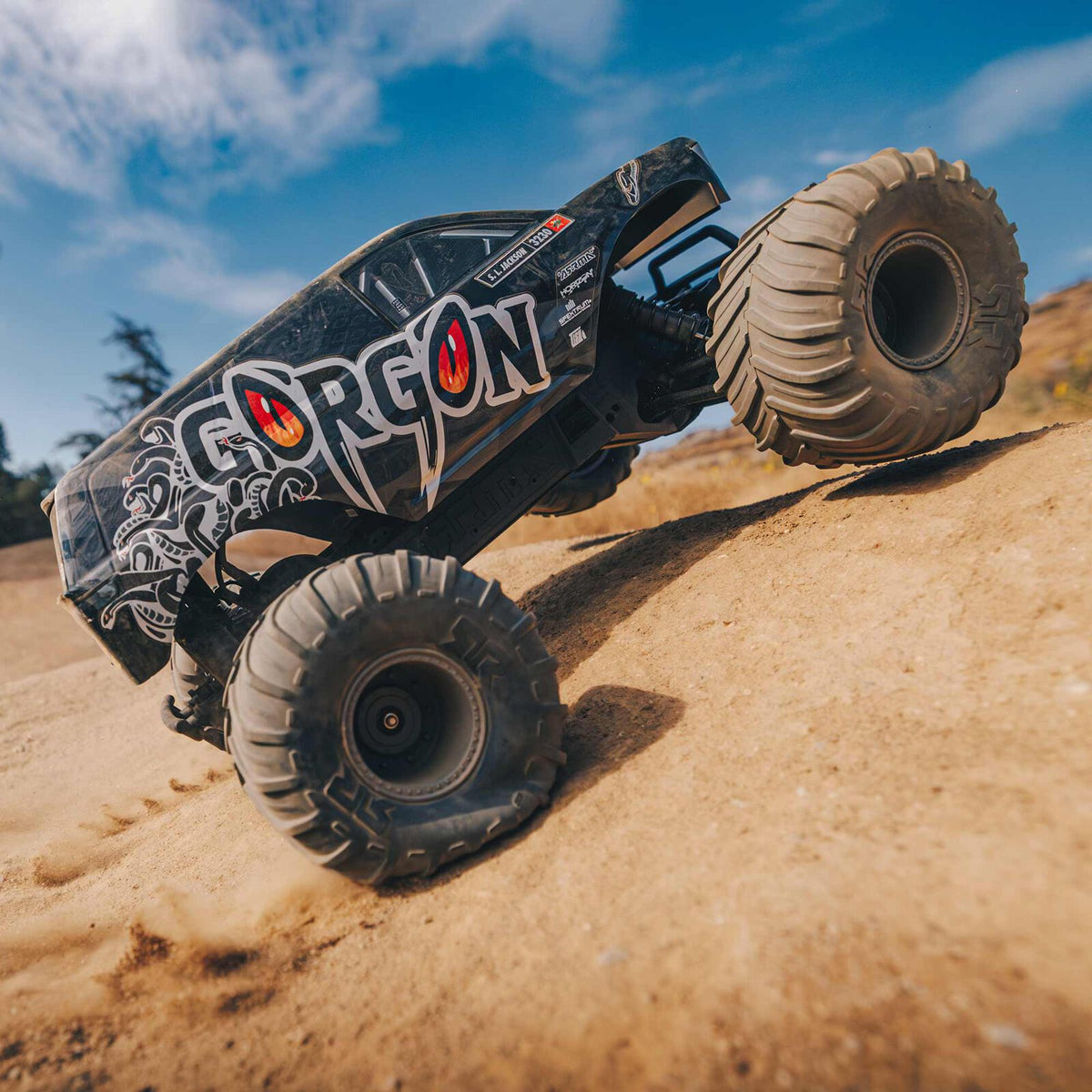 1/10 GORGON 4X2 Monster Truck Kit (includes battery and charger): Black: ARA3230SKT1