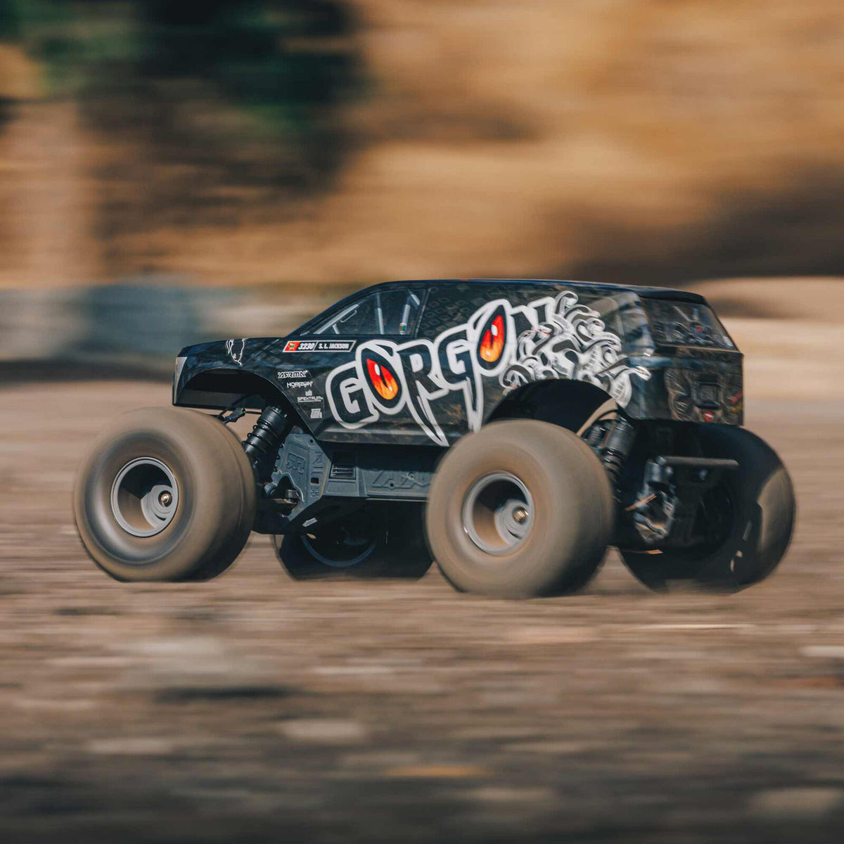 1/10 GORGON 4X2 Monster Truck Kit (includes battery and charger): Black: ARA3230SKT1