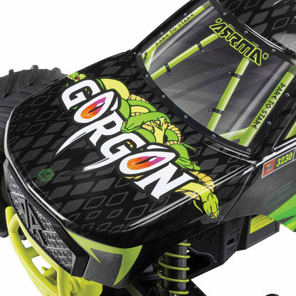 1/10 GORGON 4X2 Monster Truck (Includes battery & charger): Yellow/Green: ARA3230ST1