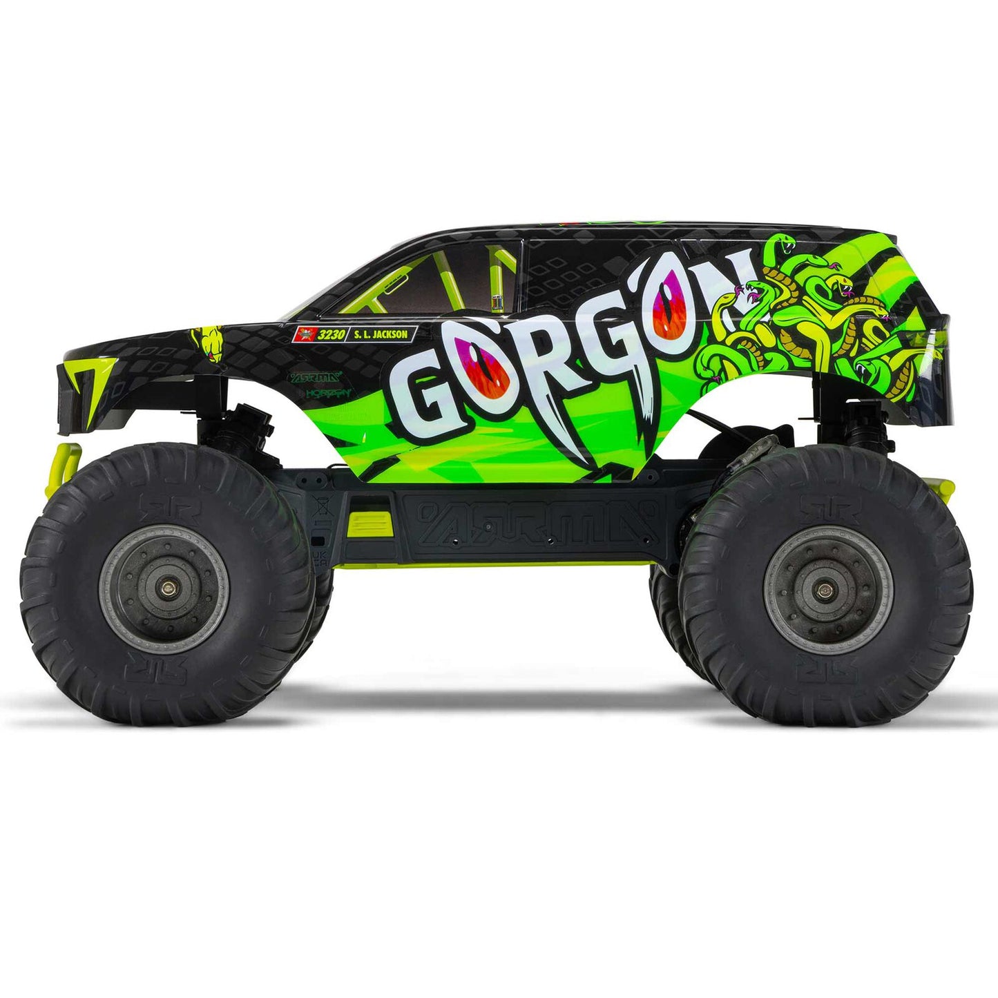 1/10 GORGON 4X2 Monster Truck (Includes battery & charger): Yellow/Green: ARA3230ST1