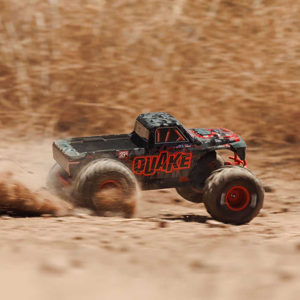 1/10 QUAKE 223S 2WD Monster Truck (Requires Battery & Charger): Red