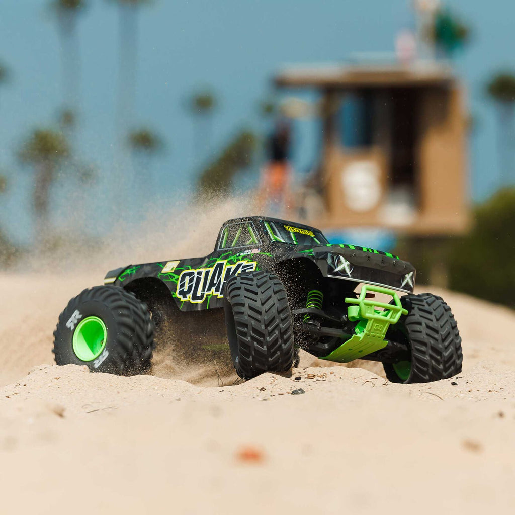 ARRMA 1/10 Quake 223S DSC 2WD RTR Brushless Monster Truck, Green (ARA3537T2)