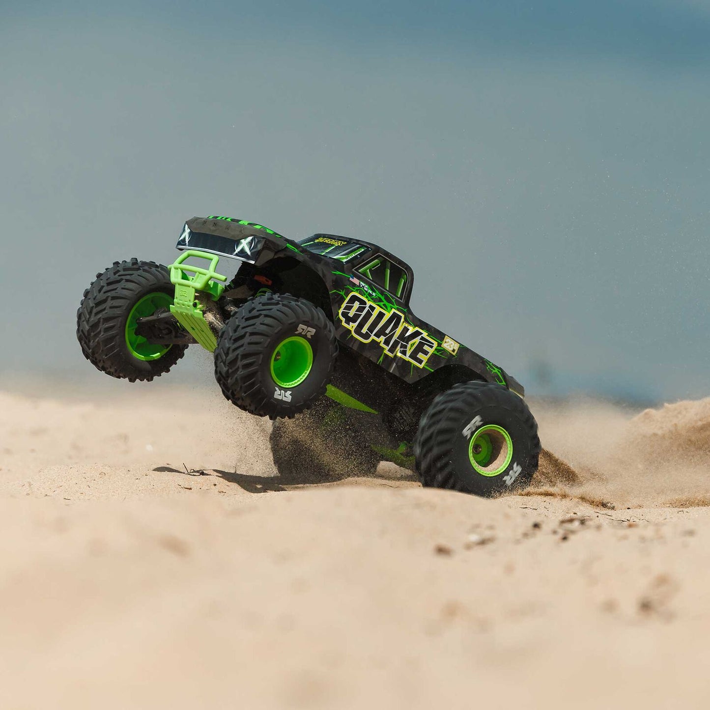 1/10 QUAKE 223S 2WD Monster Truck (Requires Battery & Charger): Green