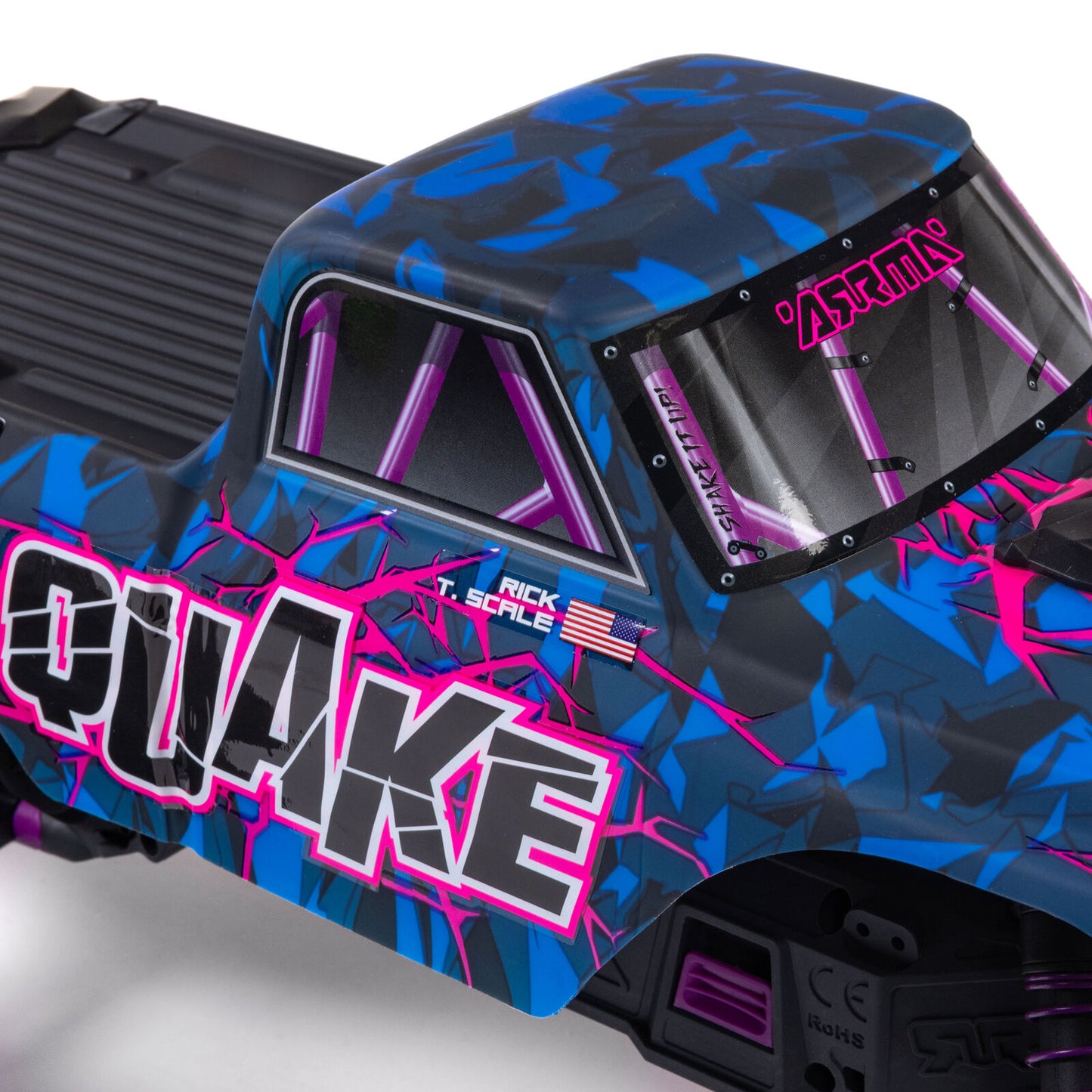1/10 QUAKE 223S 2WD Monster Truck (Requires Battery & Charger): Purple