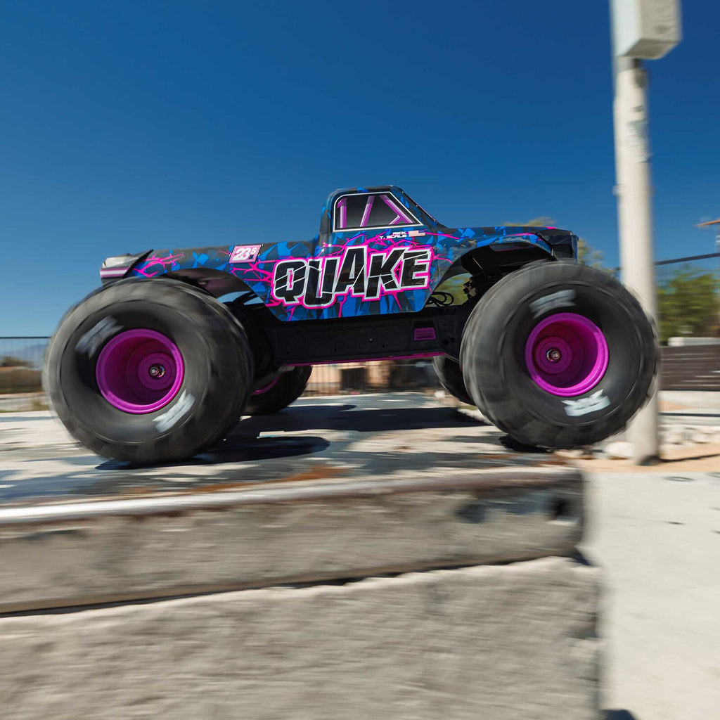 1/10 QUAKE 223S 2WD Monster Truck (Requires Battery & Charger): Purple