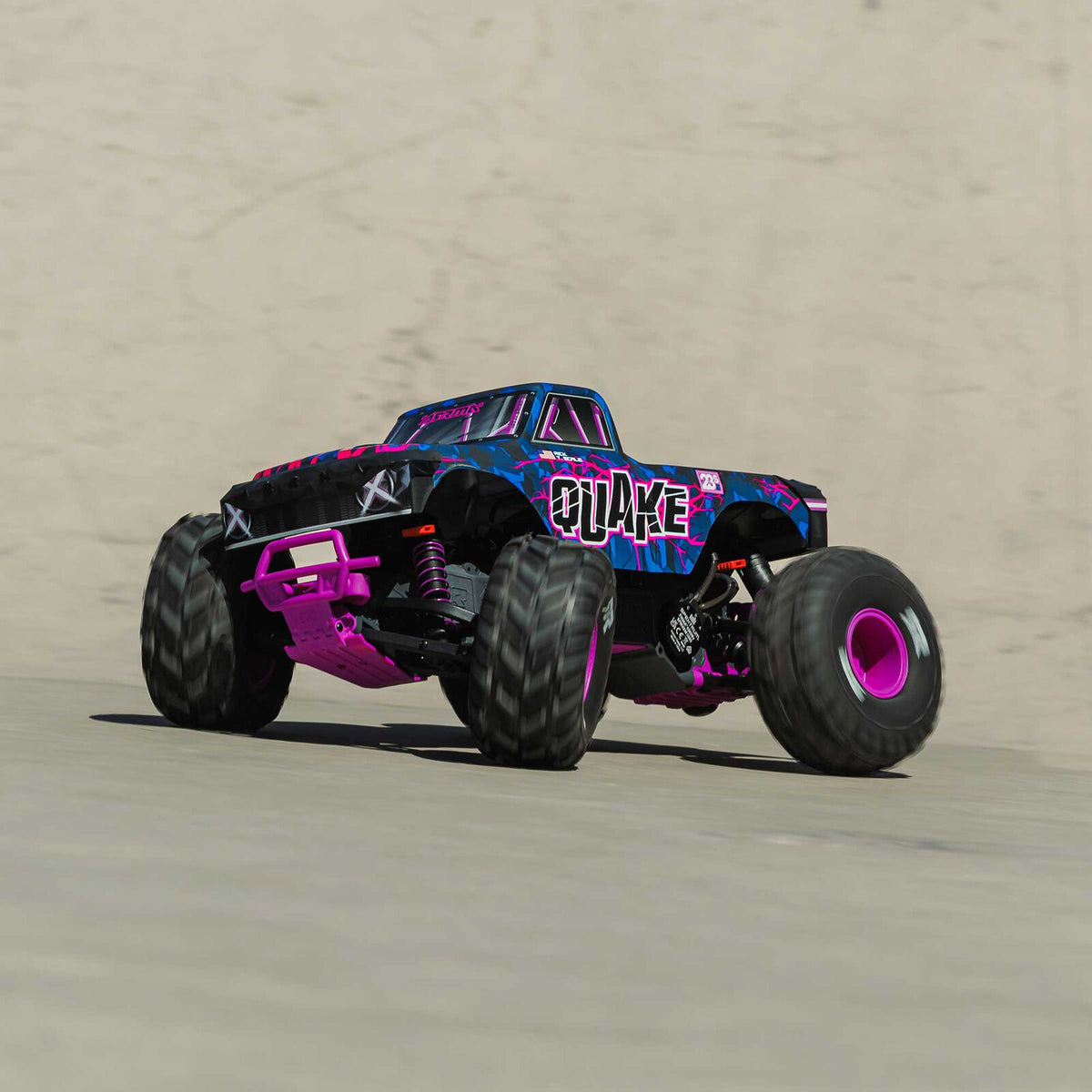 1/10 QUAKE 223S 2WD Monster Truck (Requires Battery & Charger): Purple
